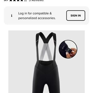 Women’s Black Assos cycling bibs NWT with holder for Whoop
